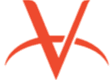letter V over stylized image of globe